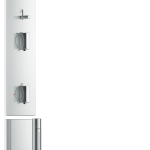 AXOR ShowerComposition Panneau de douche avec mitigeur thermostatique, douche de tête 110/220 1jet et douche d'épaule