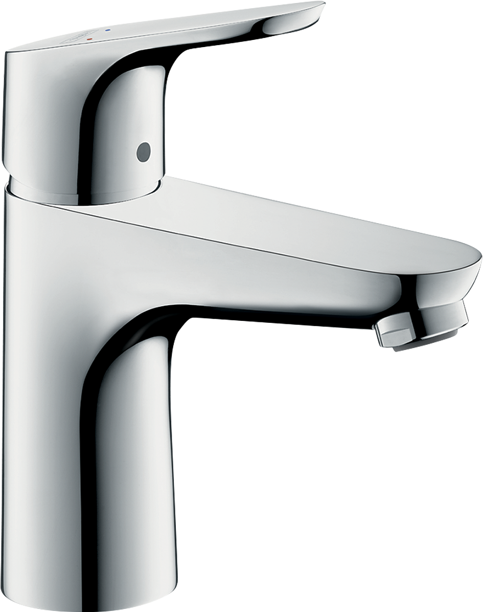 154__hpa00676_tif.png Focus Mitigeur de lavabo 100, avec tirette et vidage – Image 1