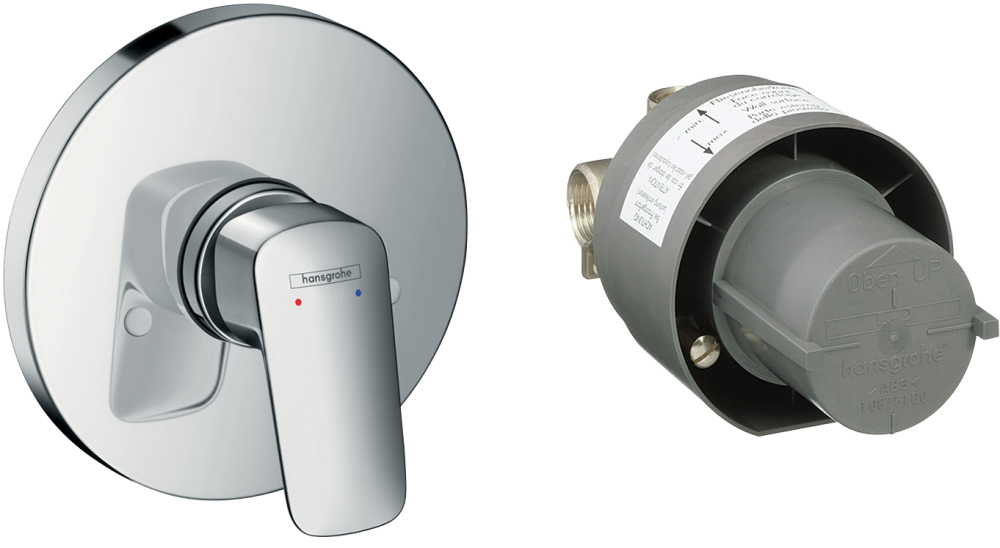 Logis Logis Ensemble Set de finition pour mitigeur douche encastré + corps d'encastrement