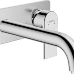 Vernis Shape Mitigeur de lavabo encastré mural, bec 207 mm, bonde à écoulement libre