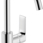 Rebris E Mitigeur de lavabo 210 avec bec orientable, tirette et vidage