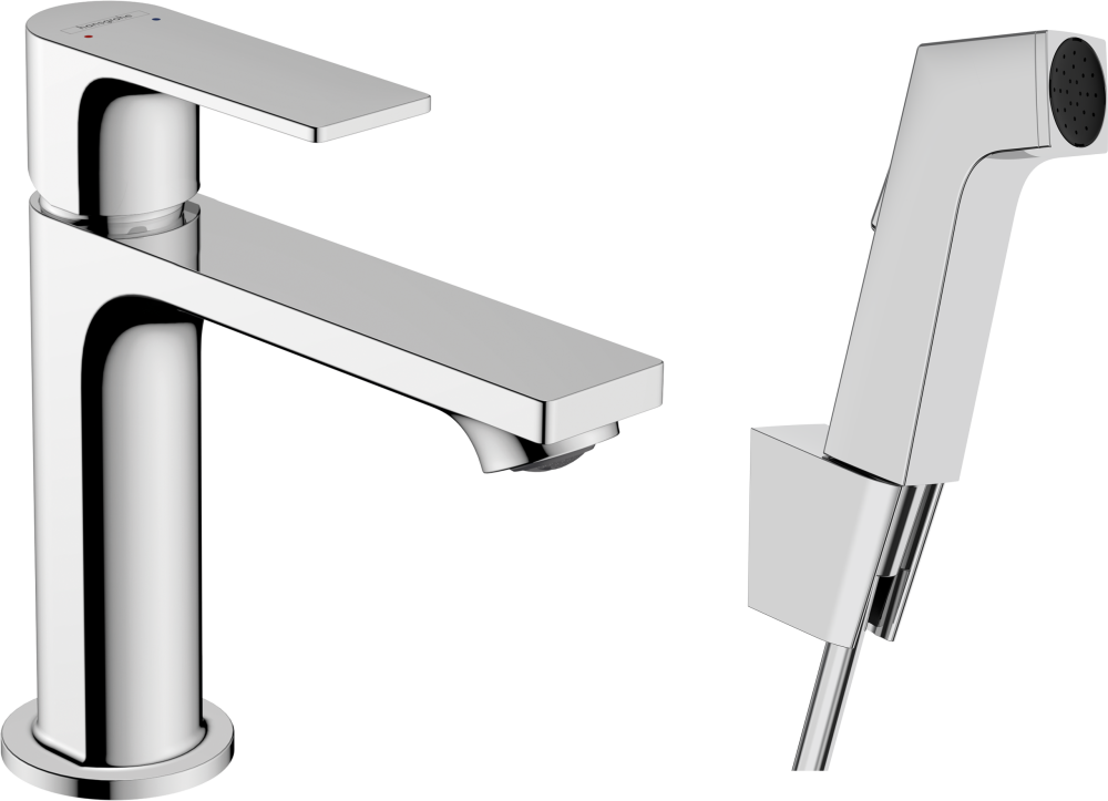 Rebris E Mitigeur de lavabo 110 avec bidette et flexible 160cm sans tirette ni vidage