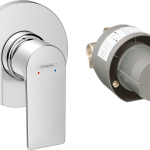 Rebris E Set de finition pour mitigeur douche encastré avec corps d'encastrement