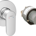 Rebris S Set de finition pour mitigeur douche encastré avec corps d'encastrement