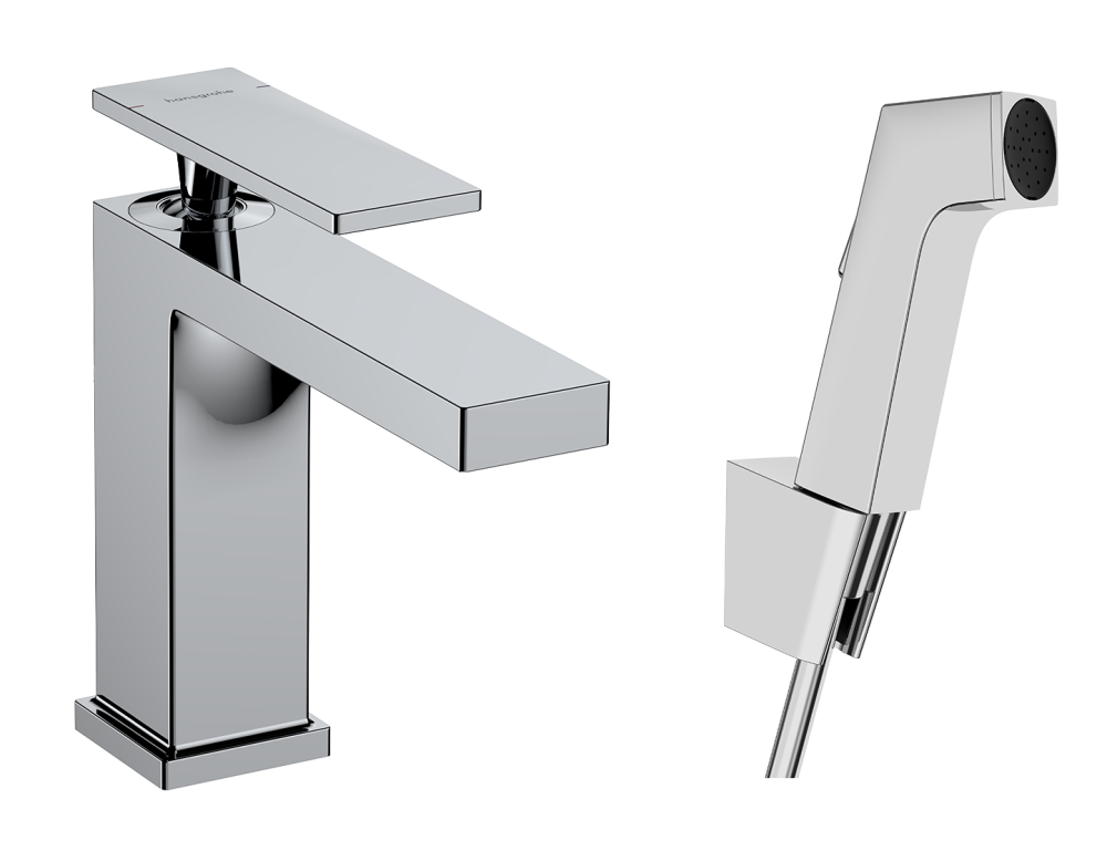 Tecturis E Mitigeur de bidet 110 avec douchette bidette et flexible de douche 160 cm