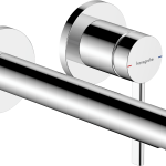 Zesis S Mitigeur de lavabo encastré mural, bec 194 mm, bonde à écoulement libre