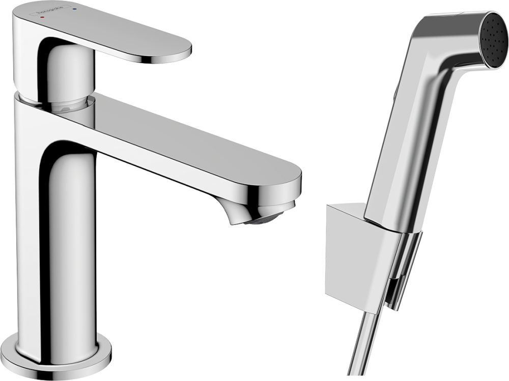 Rebris S Mitigeur de lavabo 110 avec douchette bidette et flexible 160cm sans tirette ni vidage