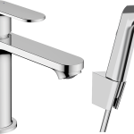 Rebris S Mitigeur de lavabo 110 avec douchette bidette et flexible 160cm sans tirette ni vidage