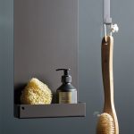 Agha Porte-savon en verre et crochet en métal laqué