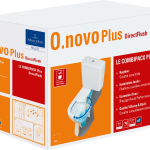 O.novo Combipack, 670 x 360 x 790 mm, modèle sur pied, avec DirectFlush, Blanc