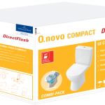 O.novo Combipack, 620 x 360 x 800 mm, modèle sur pied, avec DirectFlush, Blanc