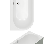Oberon 2.1 Baignoire murale pour installation en angle à droite